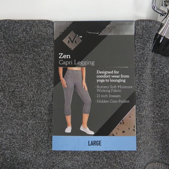 Members Mark Zen Capri Leggings Large Yoga Lounge Pants NWT - Picture 3 of 5
